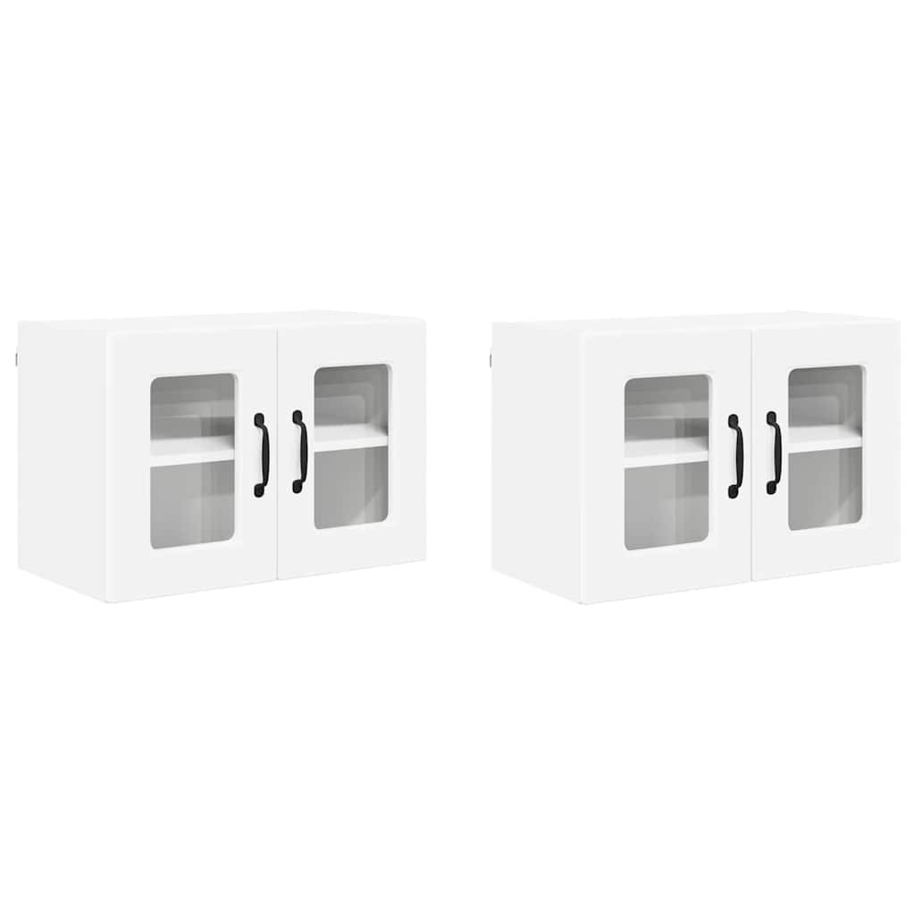 Wandglas-Schrank PORTO 2 pcs Weiß 60 x 31 x 40 cm Holzwerkstoff