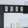 Wandglas-Schrank PORTO Schwarz 60 x 31 x 40 cm Holzwerkstoff