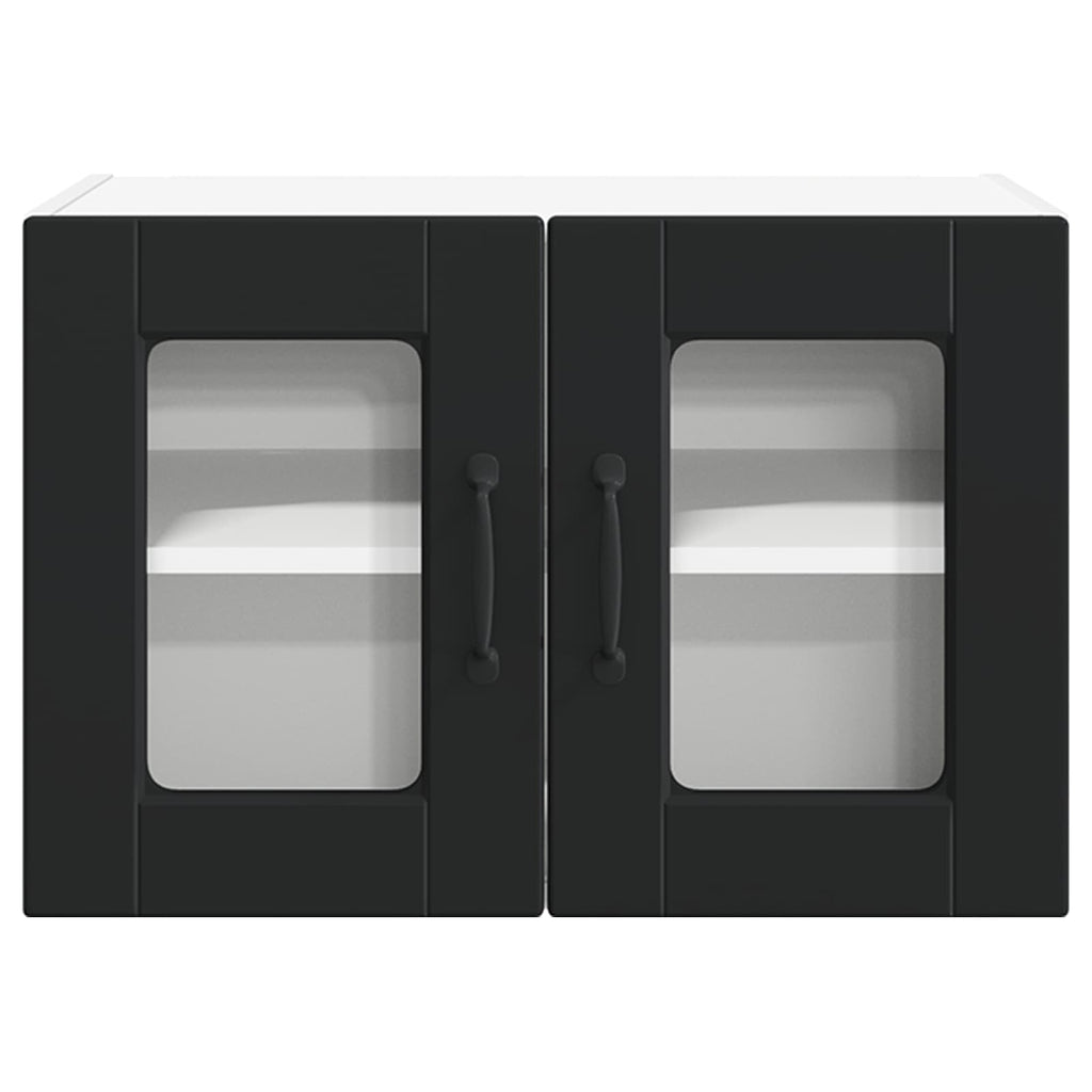 Wandglas-Schrank PORTO Schwarz 60 x 31 x 40 cm Holzwerkstoff