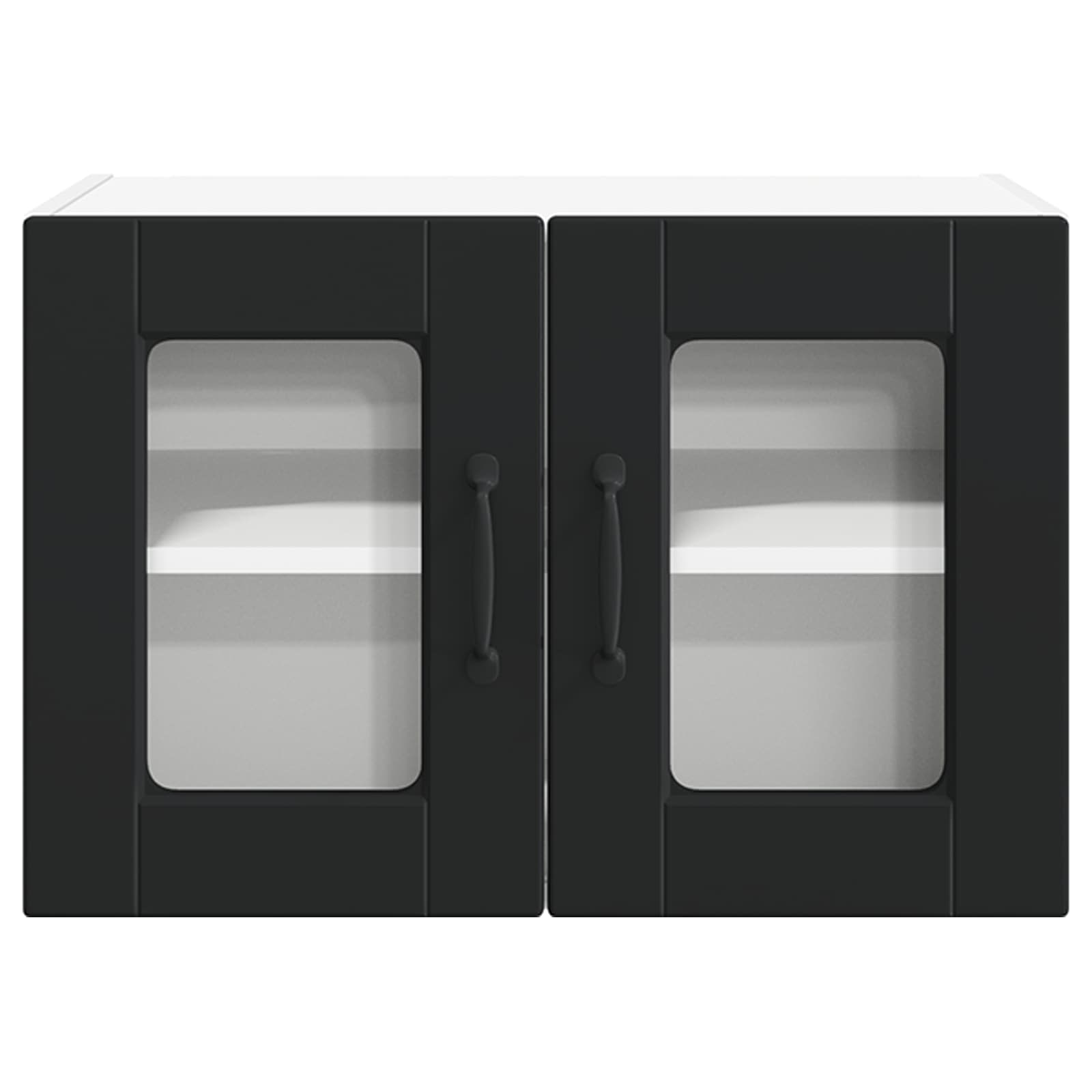 Wandglas-Schrank PORTO Schwarz 60 x 31 x 40 cm Holzwerkstoff