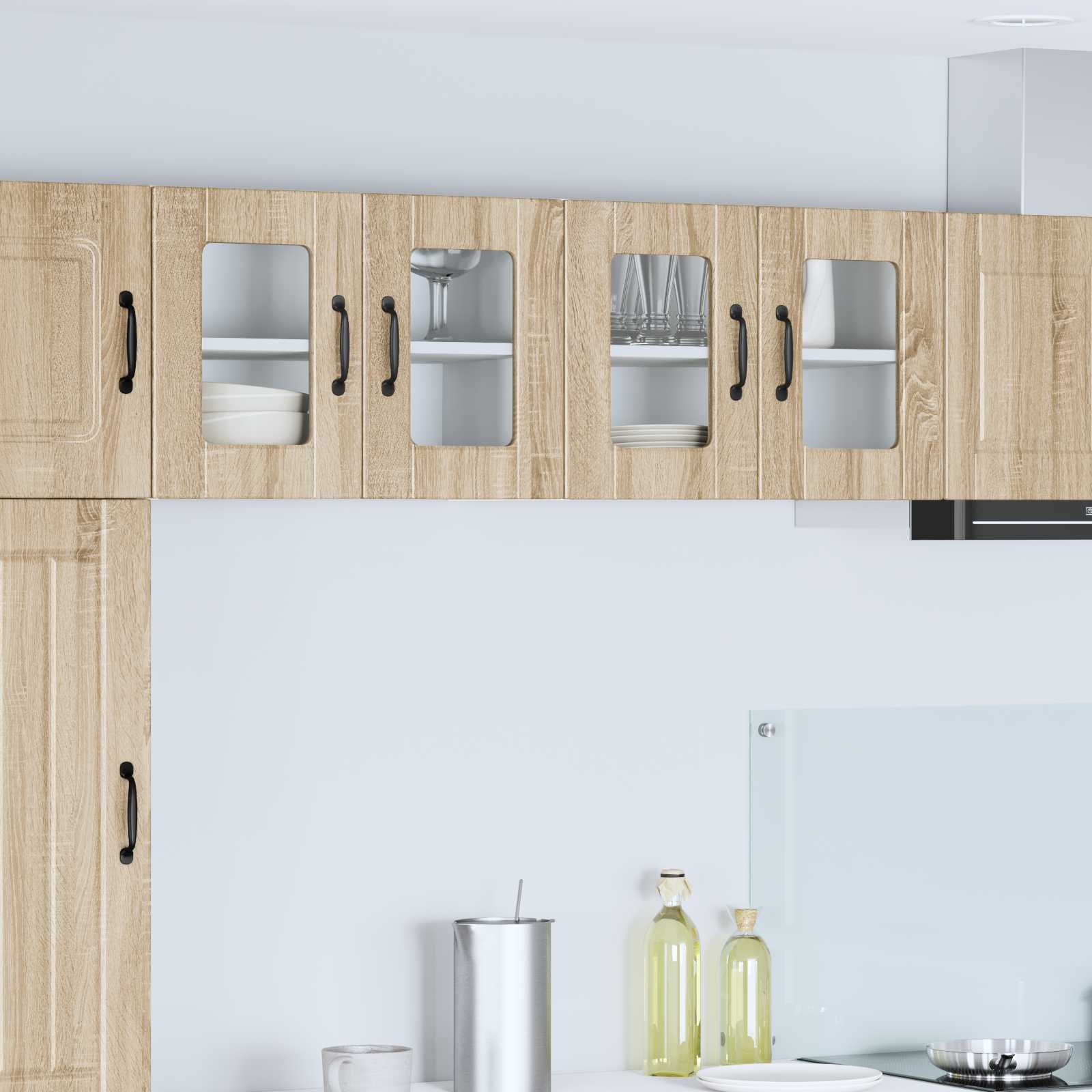 Wandglas-Schrank PORTO Sonoma-Eiche 60 x 31 x 40 cm
