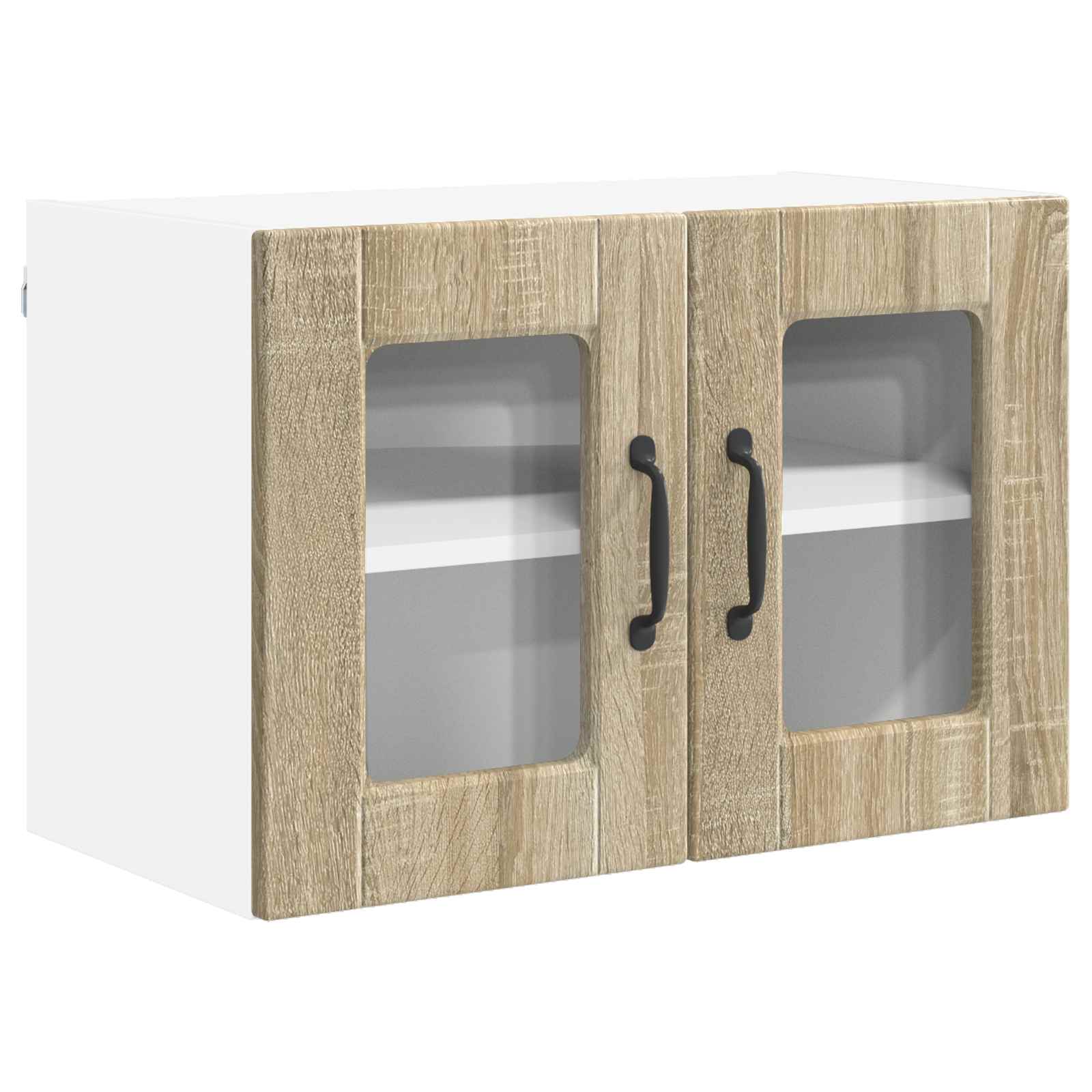 Wandglas-Schrank PORTO 2 pcs Sonoma-Eiche 60 x 31 x 40 cm