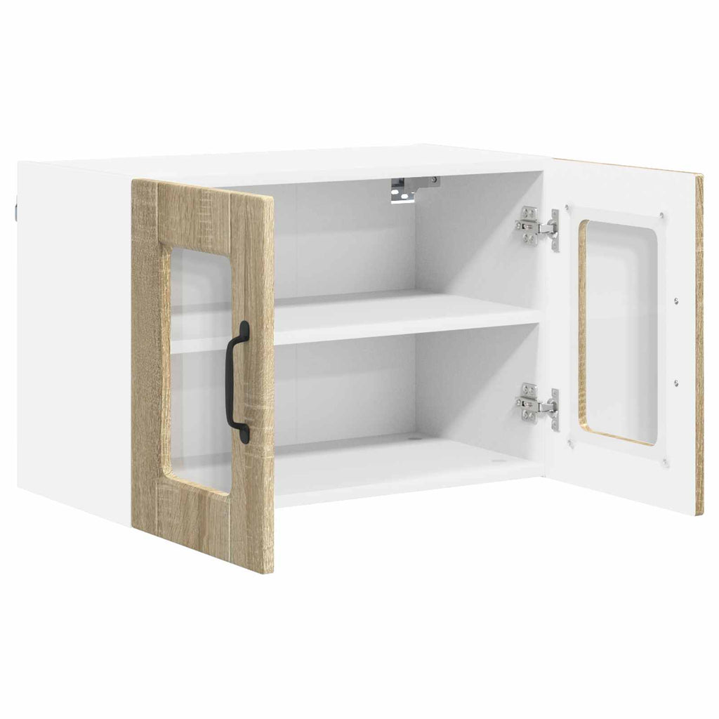 Wandglas-Schrank PORTO 2 pcs Sonoma-Eiche 60 x 31 x 40 cm