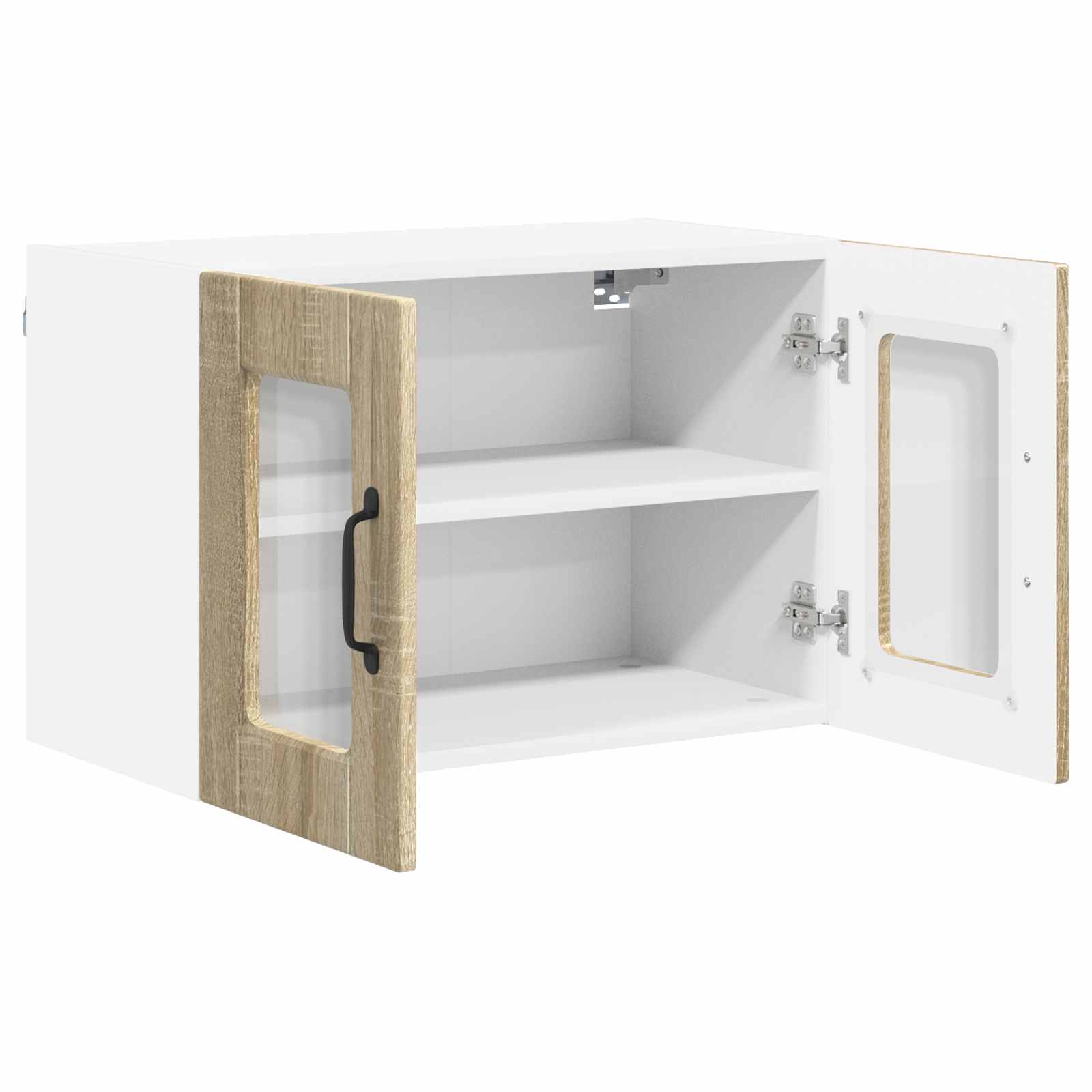 Wandglas-Schrank PORTO 2 pcs Sonoma-Eiche 60 x 31 x 40 cm