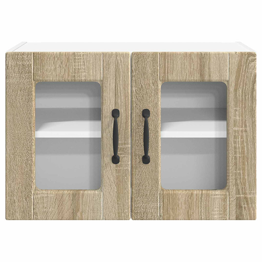 Wandglas-Schrank PORTO 2 pcs Sonoma-Eiche 60 x 31 x 40 cm