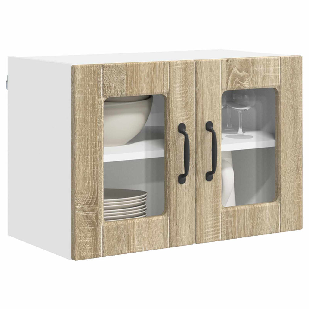 Wandglas-Schrank PORTO 2 pcs Sonoma-Eiche 60 x 31 x 40 cm