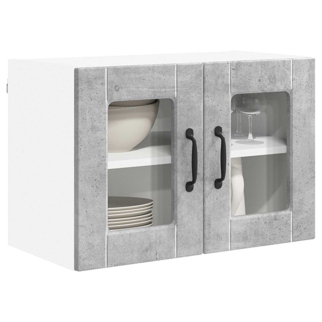 Wandglas-Schrank PORTO Beton Grau 60 x 31 x 40 cm Holzwerkstoff