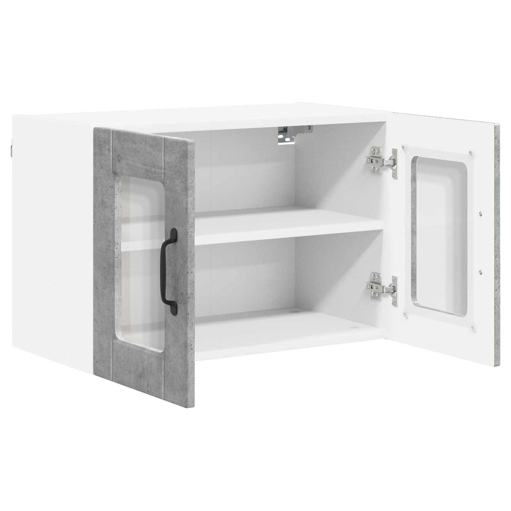 Wandglas-Schrank PORTO Beton Grau 60 x 31 x 40 cm Holzwerkstoff