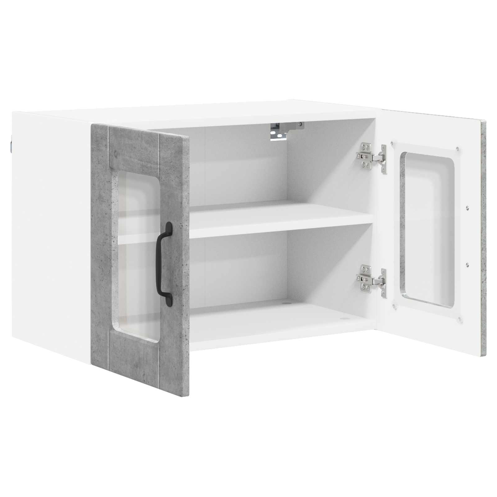 Wandglas-Schrank PORTO Beton Grau 60 x 31 x 40 cm Holzwerkstoff