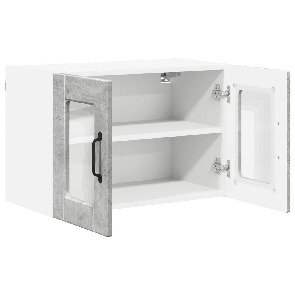 Wandglas-Schrank PORTO 2 pcs Beton Grau 60 x 31 x 40 cm