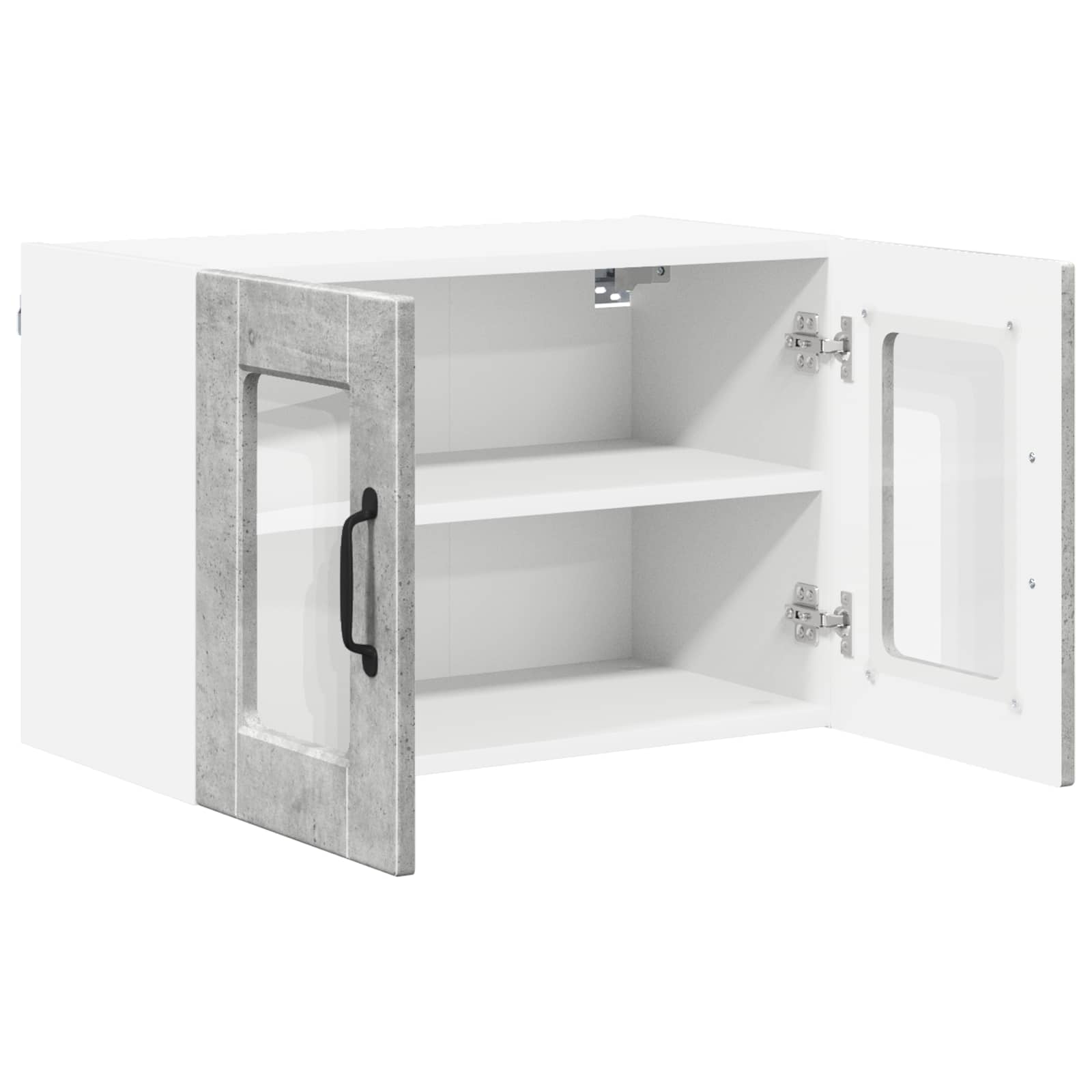 Wandglas-Schrank PORTO 2 pcs Beton Grau 60 x 31 x 40 cm