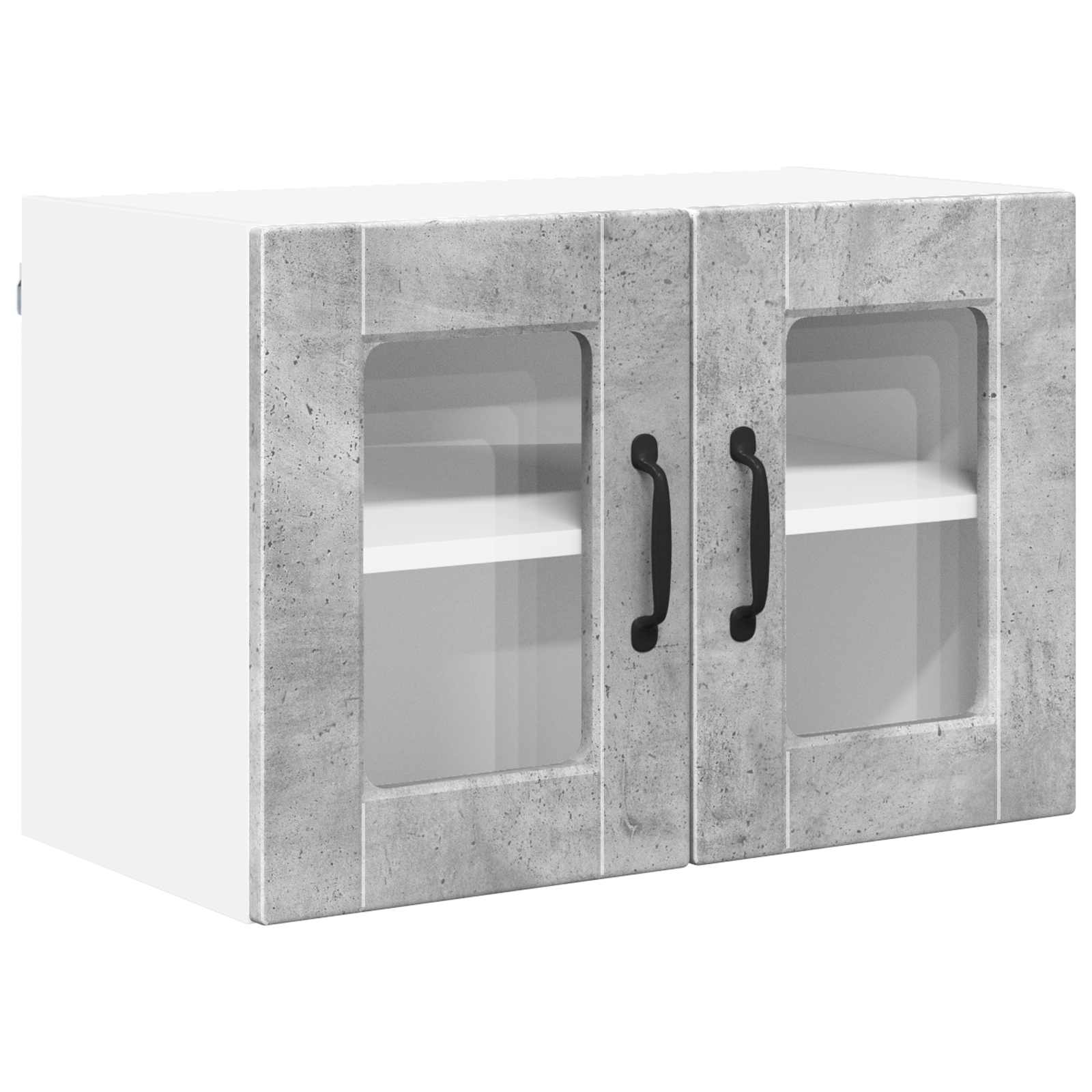 Wandglas-Schrank PORTO 2 pcs Beton Grau 60 x 31 x 40 cm
