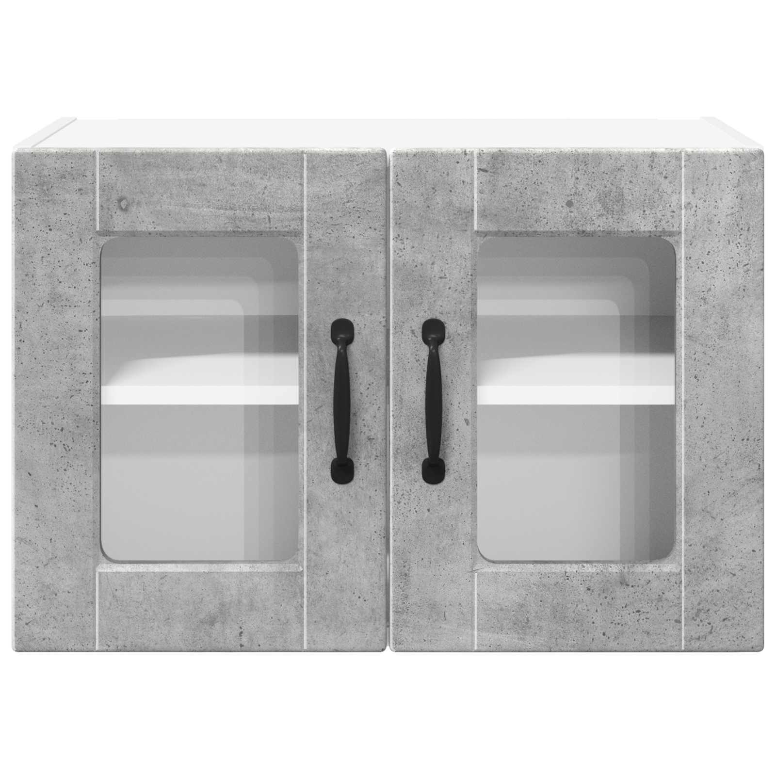 Wandglas-Schrank PORTO 2 pcs Beton Grau 60 x 31 x 40 cm
