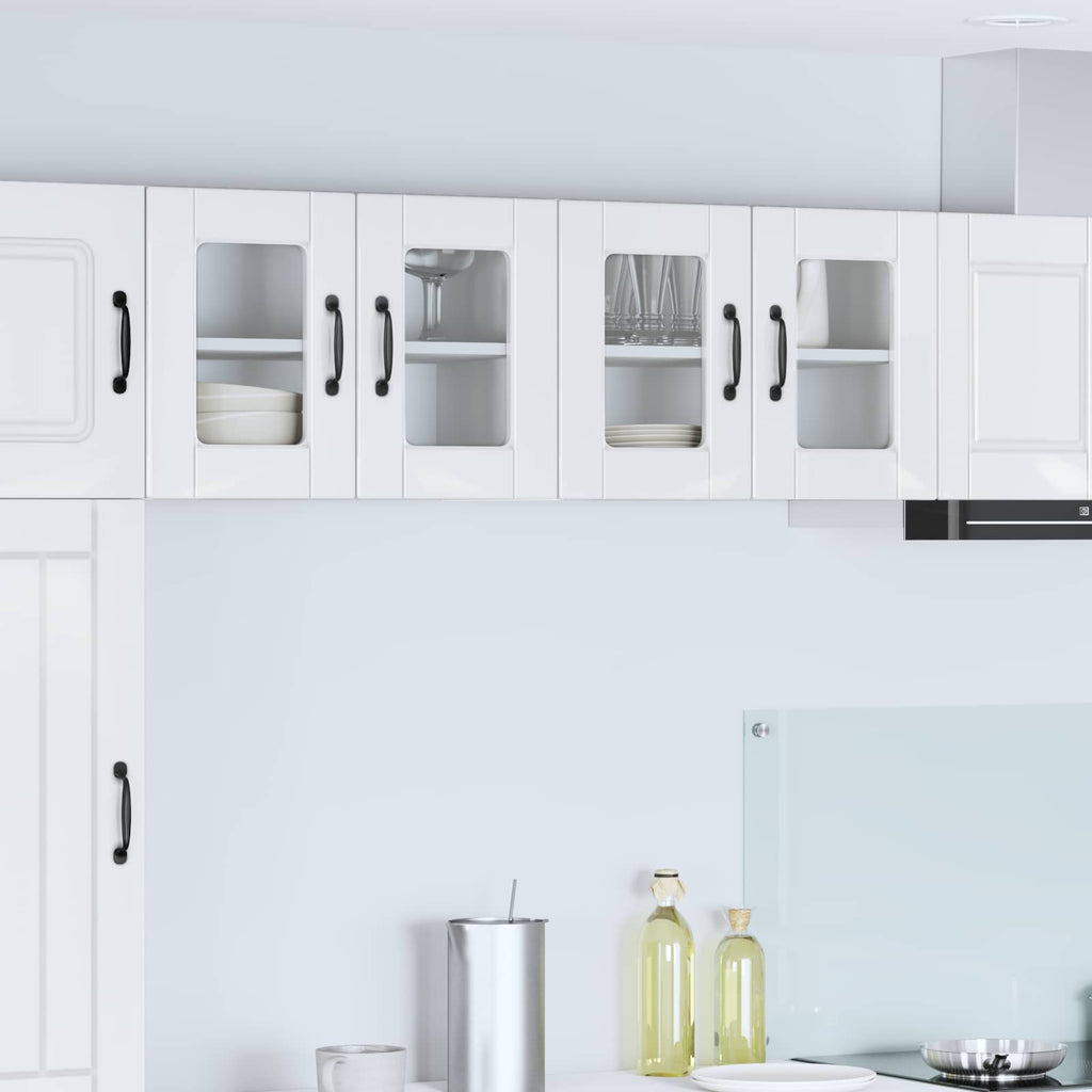 Wandglas-Schrank PORTO Hochglanz Weiß 60 x 31 x 40 cm