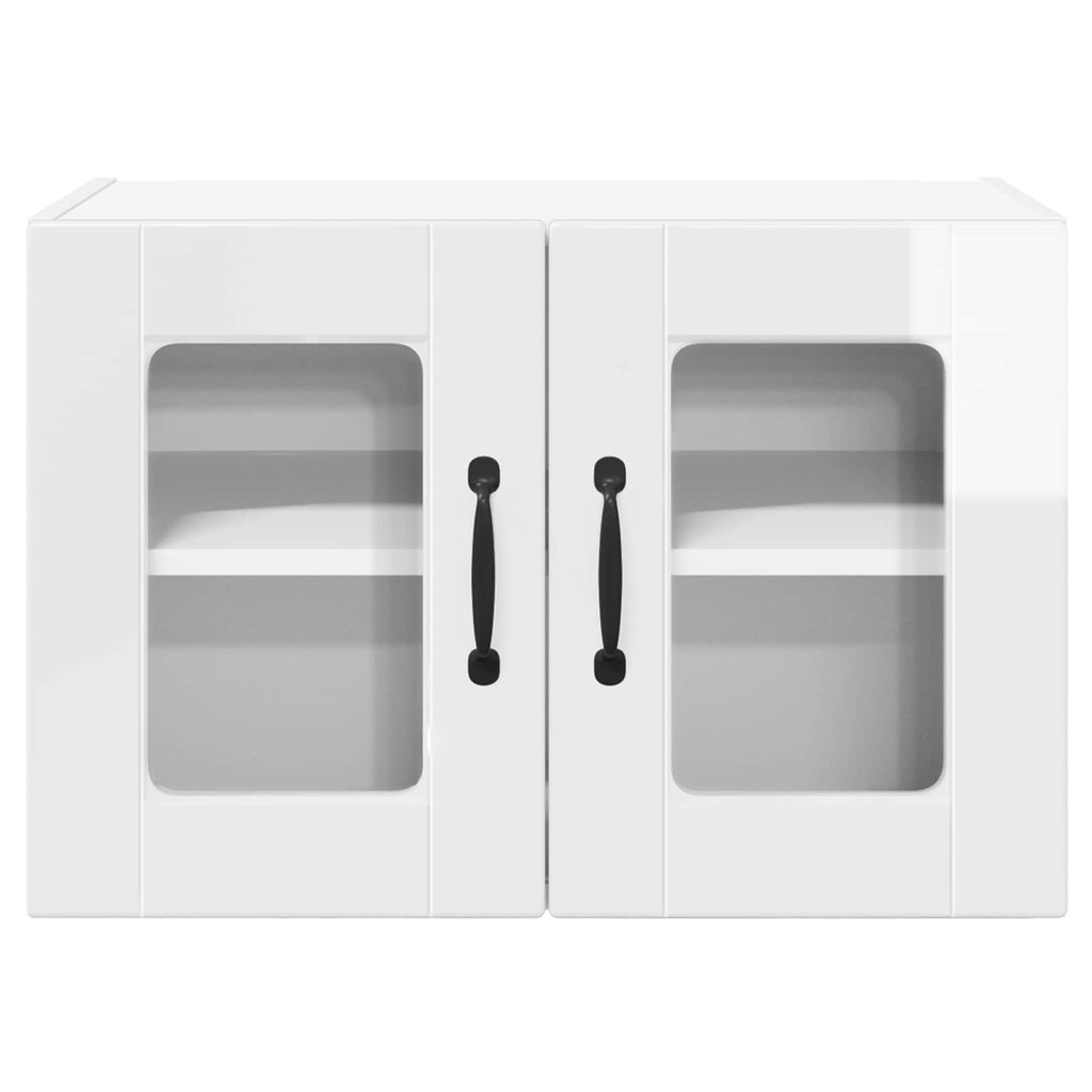 Wandglas-Schrank PORTO Hochglanz Weiß 60 x 31 x 40 cm