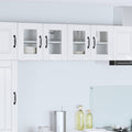 Wandglas-Schrank PORTO 2 pcs Hochglanz Weiß 60 x 31 x 40 cm