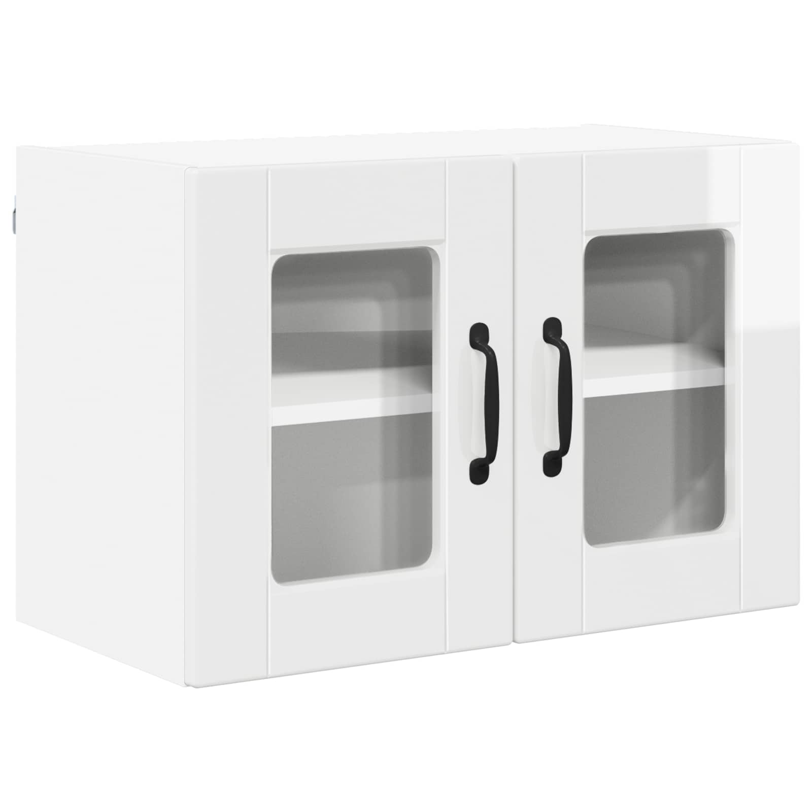 Wandglas-Schrank PORTO 2 pcs Hochglanz Weiß 60 x 31 x 40 cm