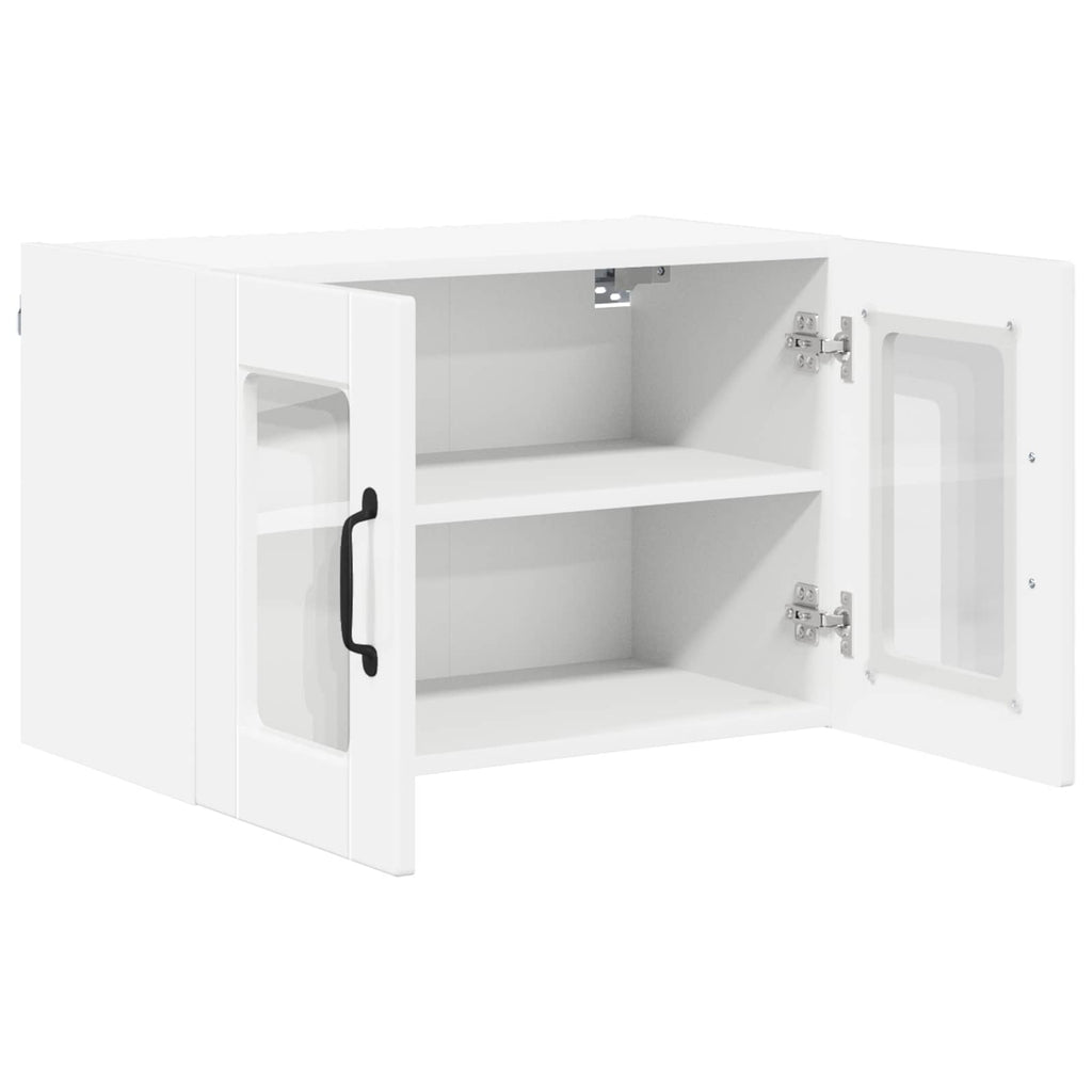 Wandglas-Schrank PORTO 2 pcs Hochglanz Weiß 60 x 31 x 40 cm