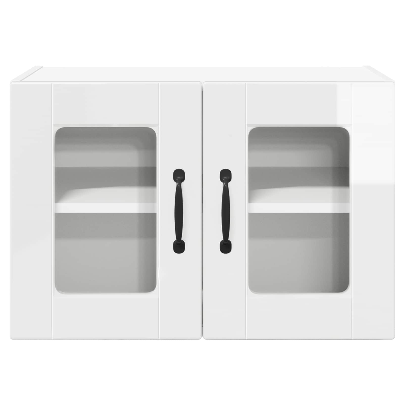 Wandglas-Schrank PORTO 2 pcs Hochglanz Weiß 60 x 31 x 40 cm