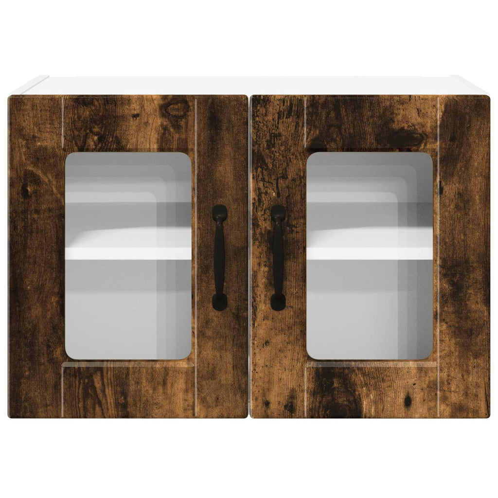 Wandglas-Schrank PORTO Geräucherte Eiche 60 x 31 x 40 cm