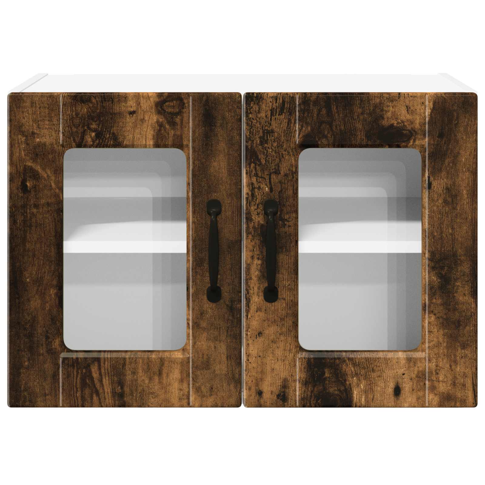 Wandglas-Schrank PORTO Geräucherte Eiche 60 x 31 x 40 cm