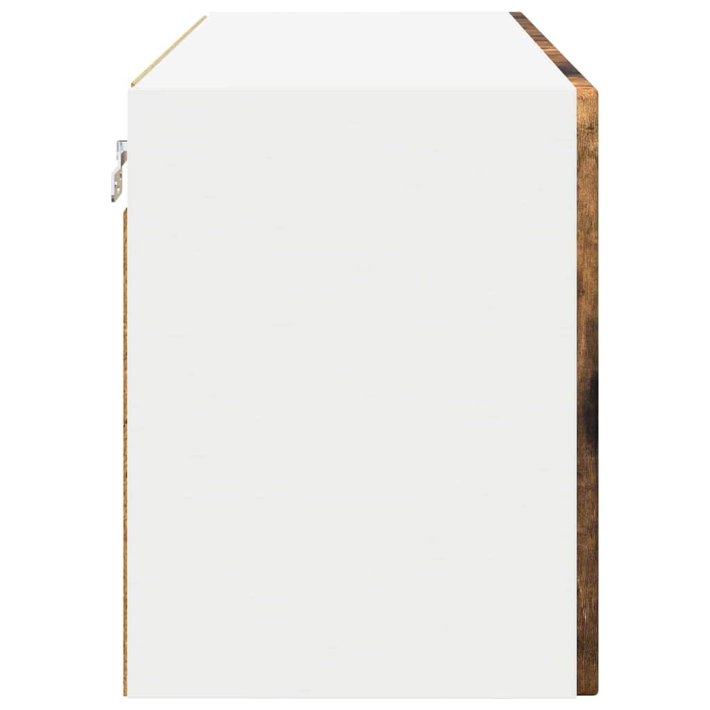 Wandglas-Schrank PORTO Geräucherte Eiche 60 x 31 x 40 cm