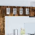 Wandglas-Schrank PORTO 2 pcs Geräucherte Eiche 60 x 31 x 40 cm