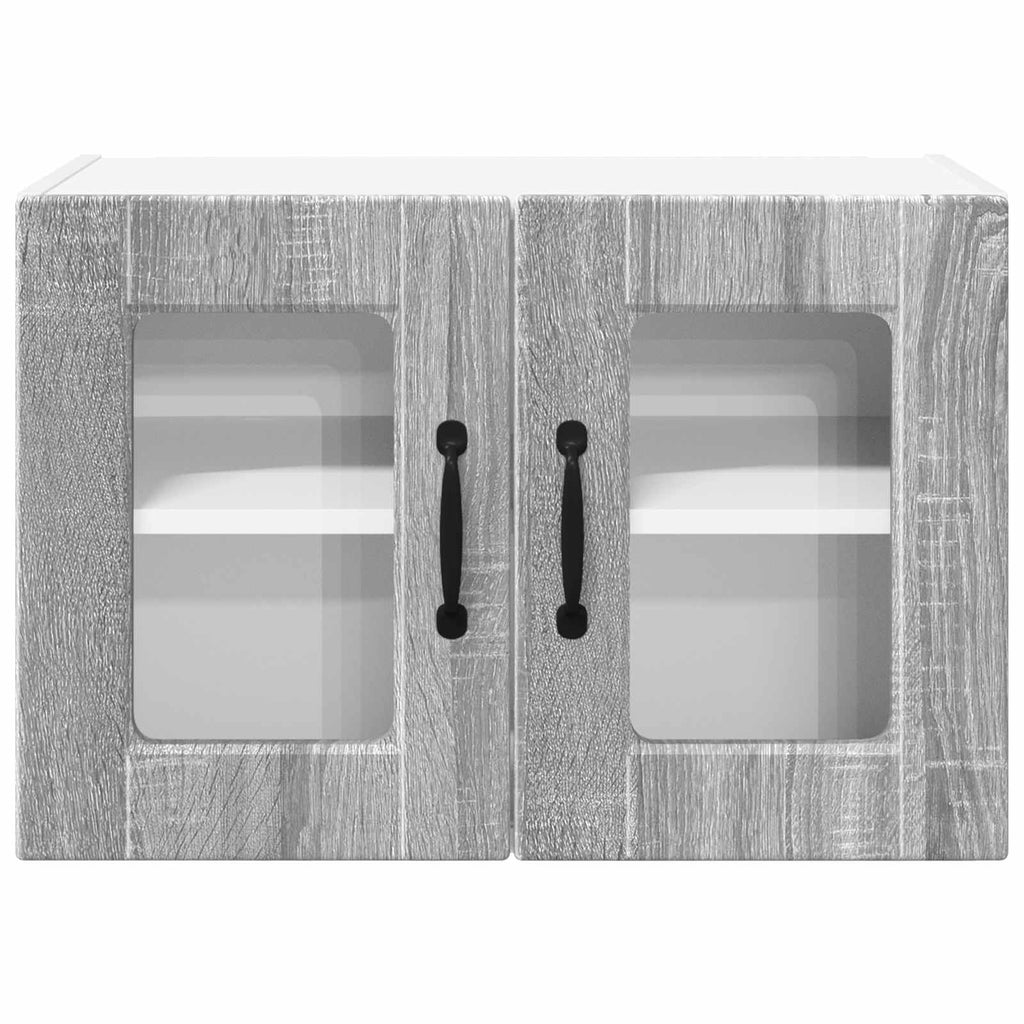 Wandglas-Schrank PORTO Graues Sonoma 60 x 31 x 40 cm