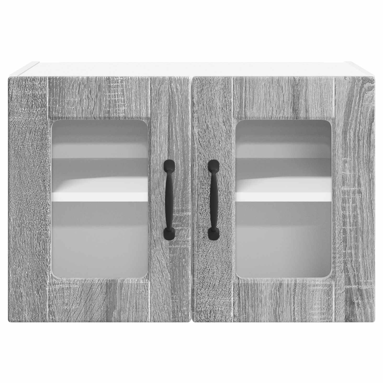 Wandglas-Schrank PORTO 2 pcs Graues Sonoma 60 x 31 x 40 cm