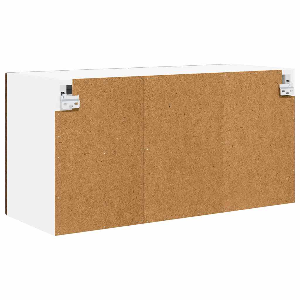 Wandglas-Schrank PORTO Braun Eichen-Optik 60 x 31 x 40 cm