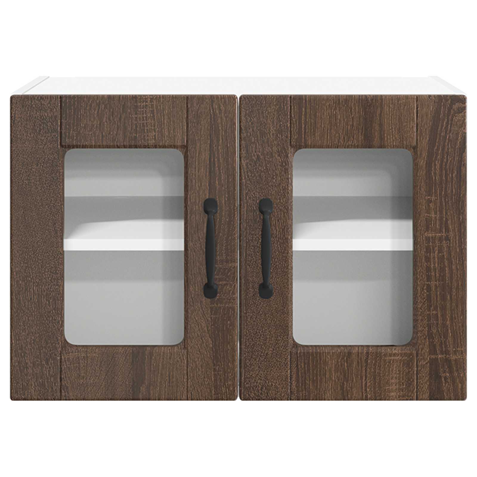 Wandglas-Schrank PORTO 2 pcs Braun Eichen-Optik 60 x 31 x 40 cm