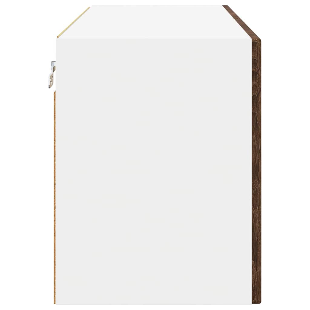 Wandglas-Schrank PORTO 2 pcs Braun Eichen-Optik 60 x 31 x 40 cm