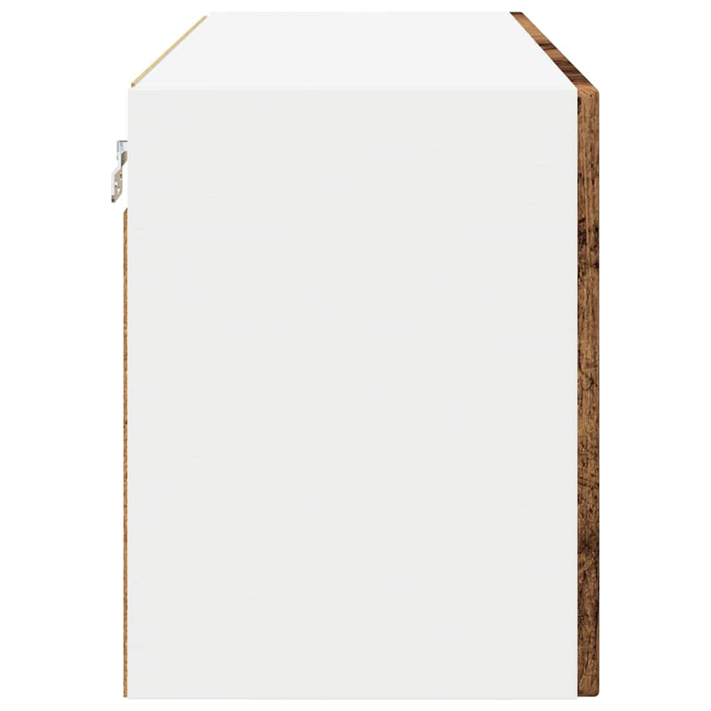 Wandglas-Schrank PORTO Altholz 60 x 31 x 40 cm Holzwerkstoff