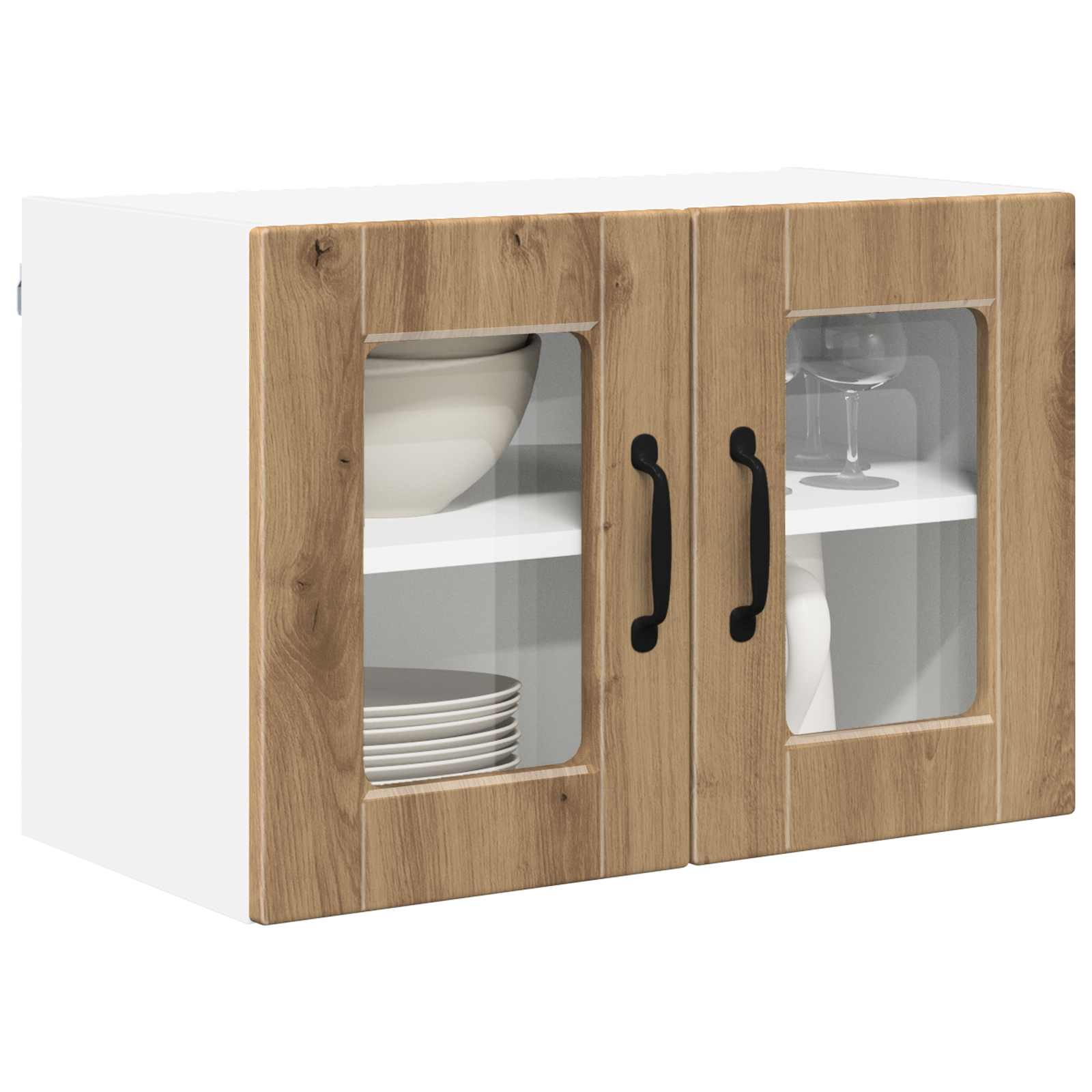Wandglas-Schrank PORTO Artisan-Eiche 60 x 31 x 40 cm