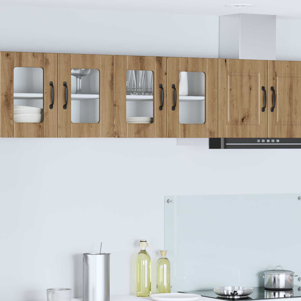 Wandglas-Schrank PORTO 2 pcs Artisan-Eiche 60 x 31 x 40 cm