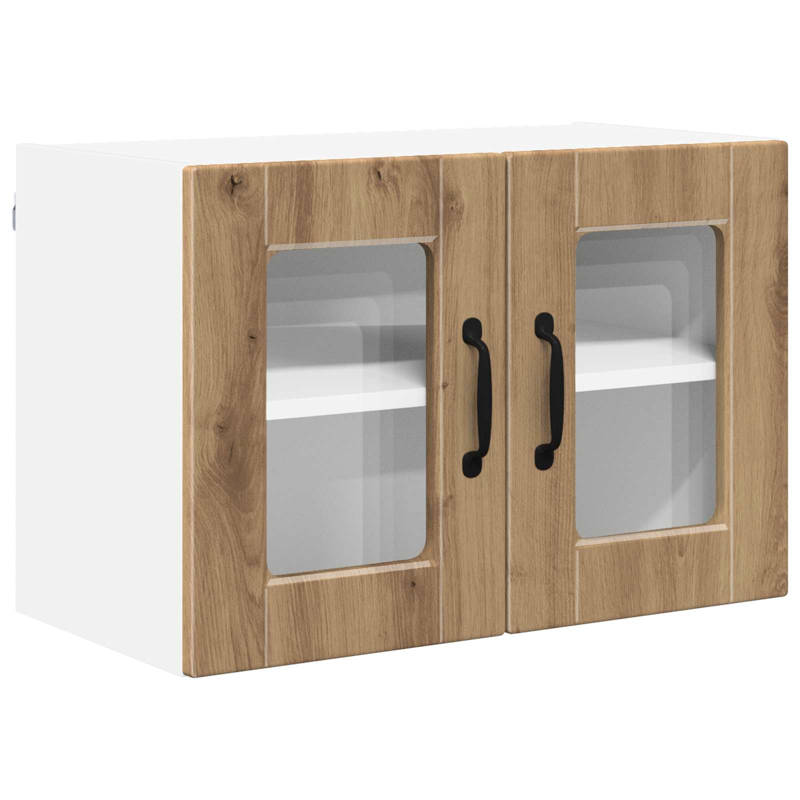 Wandglas-Schrank PORTO 2 pcs Artisan-Eiche 60 x 31 x 40 cm