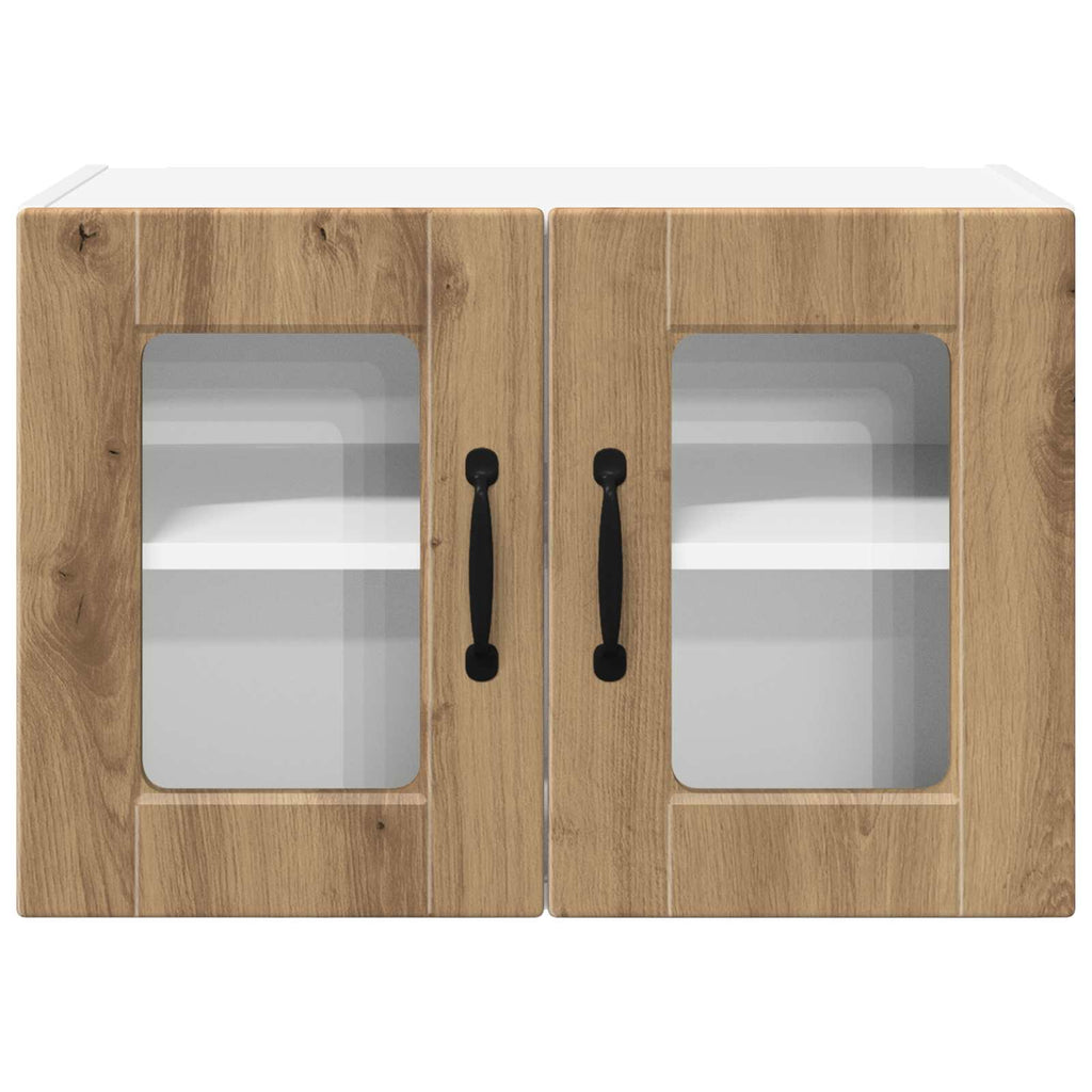 Wandglas-Schrank PORTO 2 pcs Artisan-Eiche 60 x 31 x 40 cm