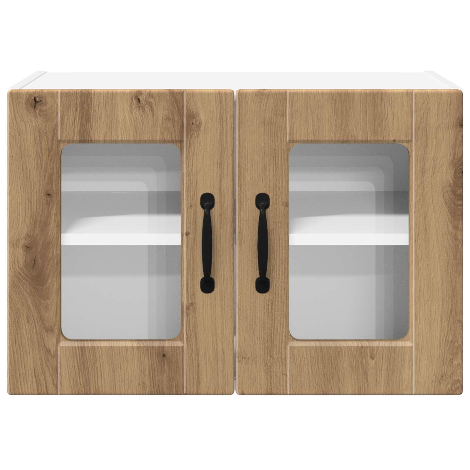 Wandglas-Schrank PORTO 2 pcs Artisan-Eiche 60 x 31 x 40 cm