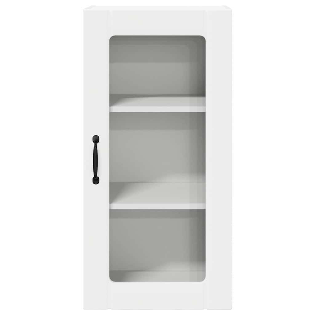 Wandglas-Schrank PORTO Weiß 40 x 31 x 80 cm Holzwerkstoff