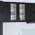 Wandglas-Schrank PORTO Schwarz 40 x 31 x 80 cm Holzwerkstoff