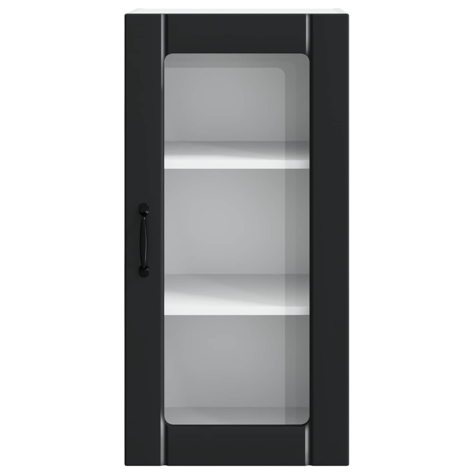 Wandglas-Schränke PORTO 2 pcs Schwarz 40 x 31 x 80 cm