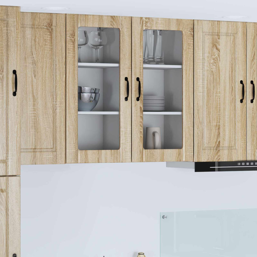 Wandglas-Schrank PORTO 2 pcs Sonoma-Eiche 40 x 31 x 80 cm