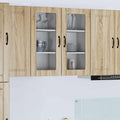 Wandglas-Schrank PORTO 2 pcs Sonoma-Eiche 40 x 31 x 80 cm