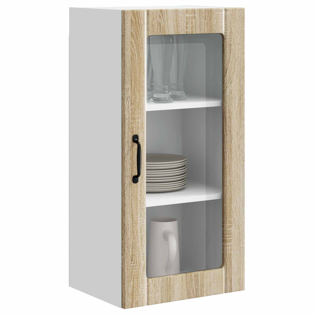 Wandglas-Schrank PORTO 2 pcs Sonoma-Eiche 40 x 31 x 80 cm