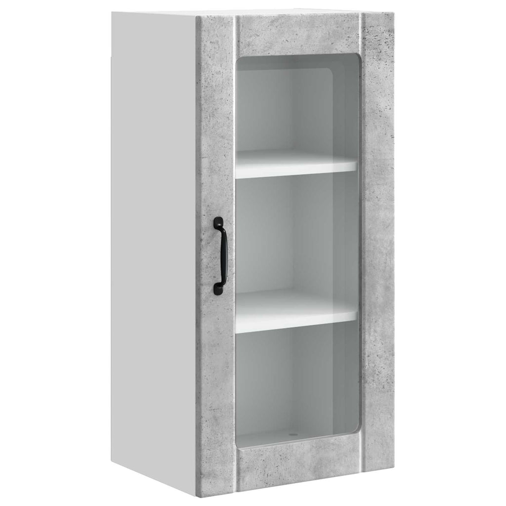 Wandglas-Schrank PORTO Beton Grau 40 x 31 x 80 cm Holzwerkstoff