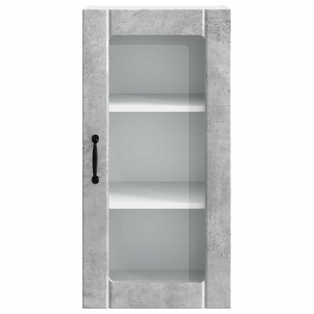 Wandglas-Schrank PORTO Beton Grau 40 x 31 x 80 cm Holzwerkstoff