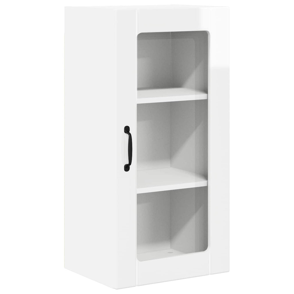 Wandglas-Schrank PORTO Hochglanz Weiß 40 x 31 x 80 cm