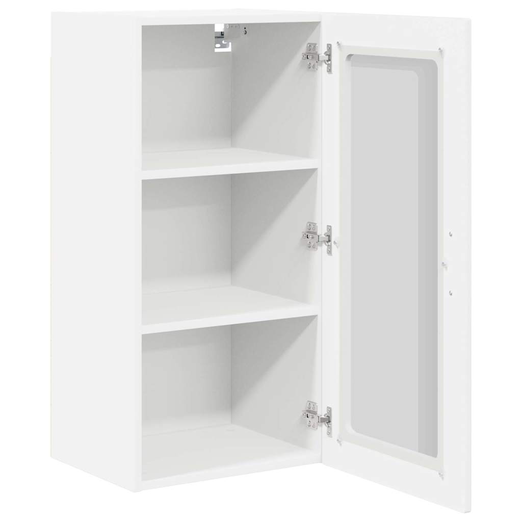 Wandglas-Schrank PORTO Hochglanz Weiß 40 x 31 x 80 cm