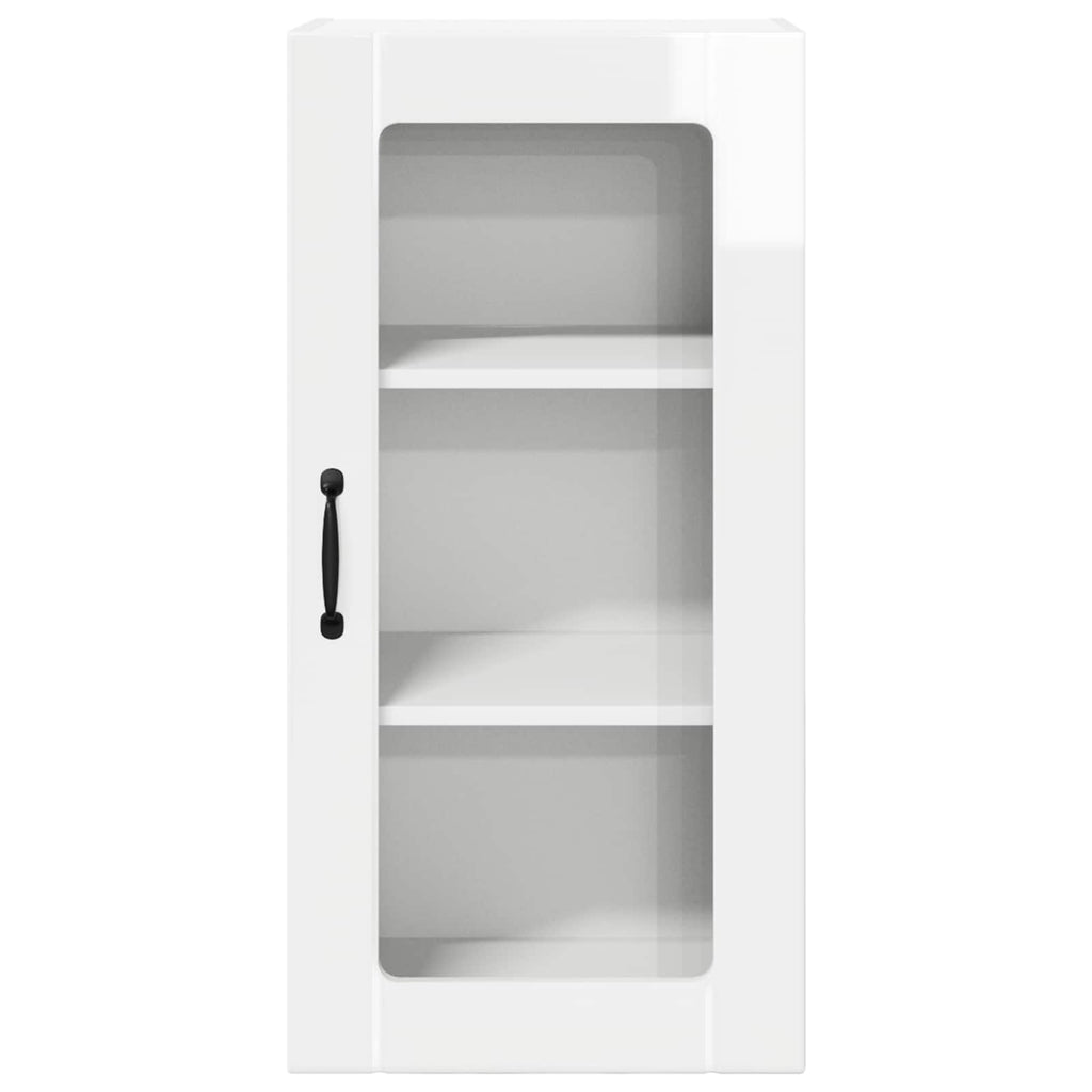 Wandglas-Schrank PORTO Hochglanz Weiß 40 x 31 x 80 cm