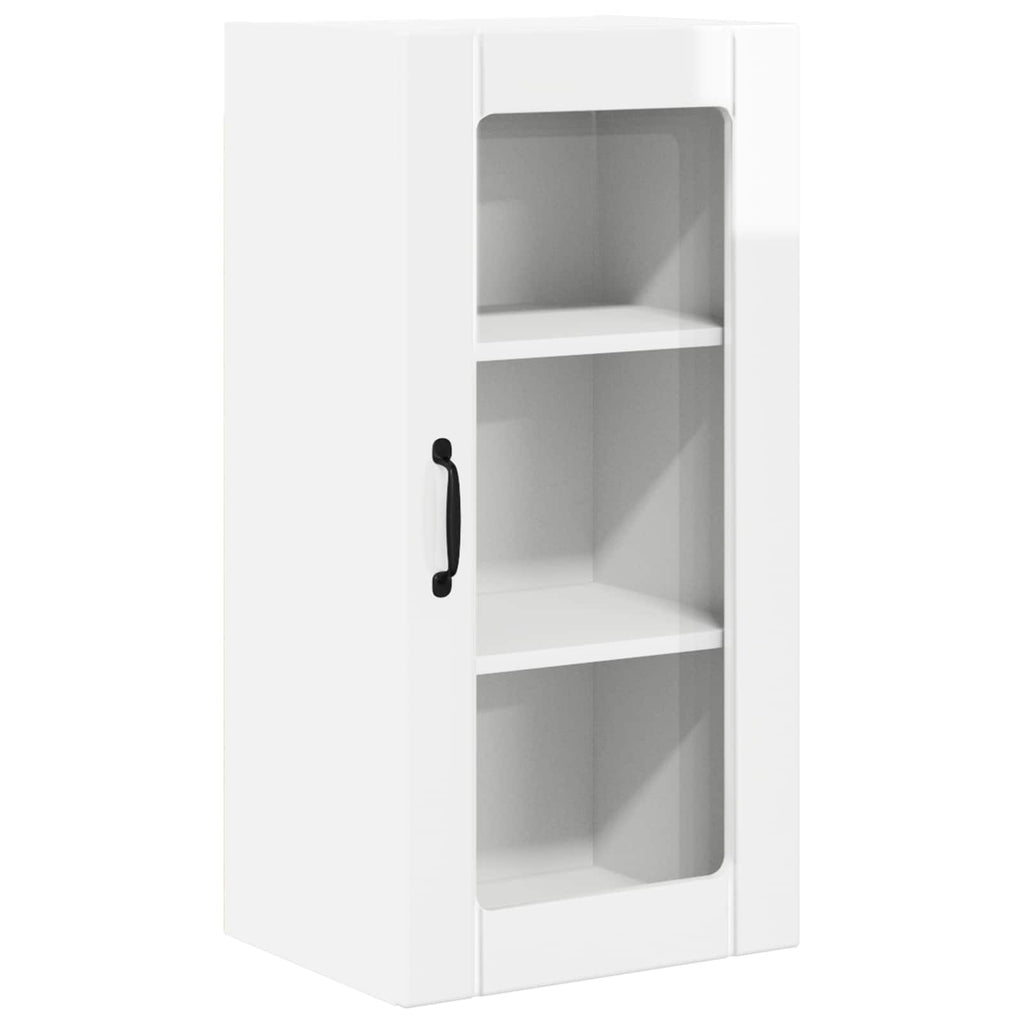 Wandglas-Schrank PORTO 2 pcs Hochglanz Weiß 40 x 31 x 80 cm